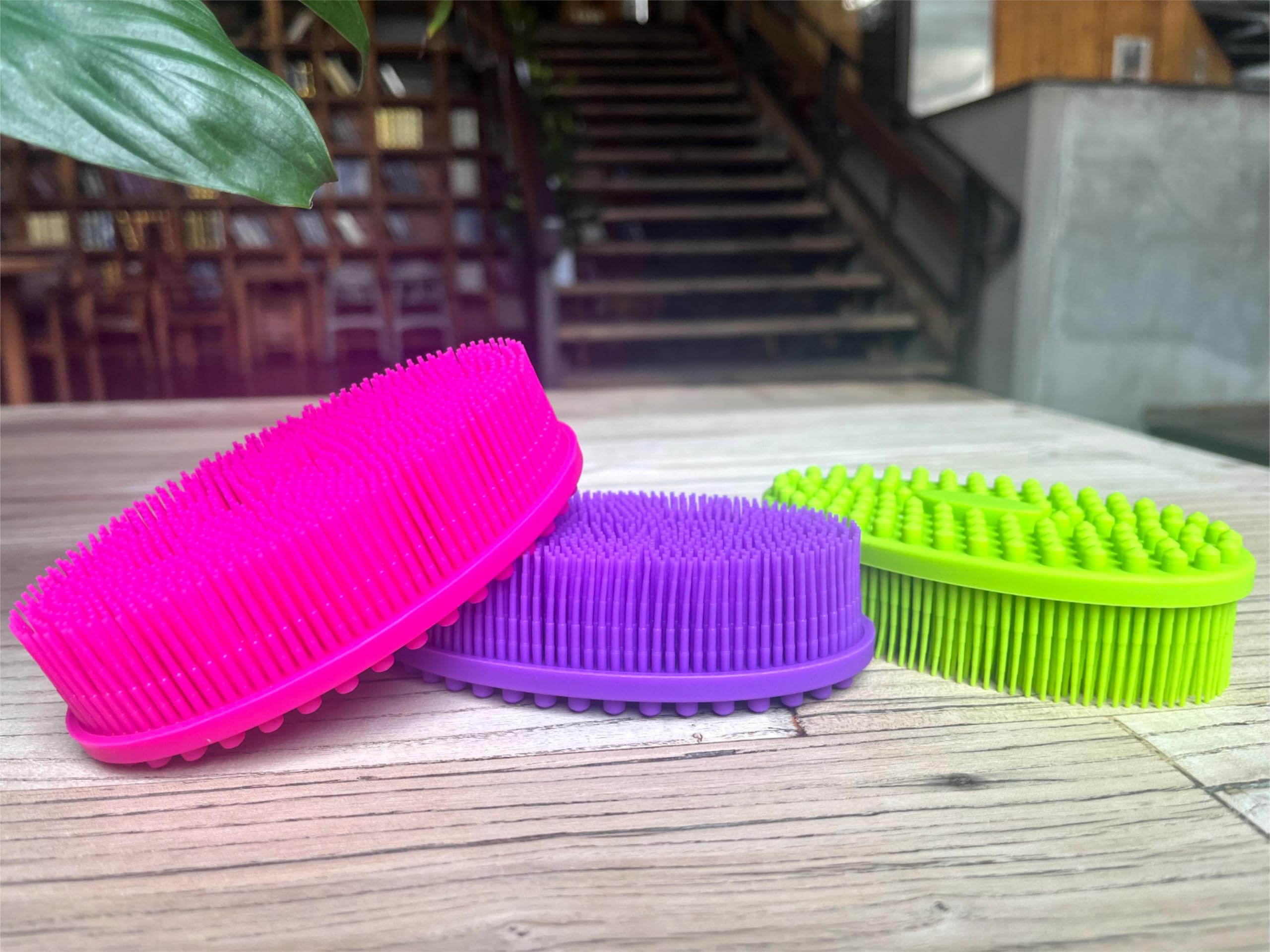 Premium Sensory Brush for Kids or Autism,Soft Silicone Body Scrubber,2 in 1 Sensory Room Occupational Therapy Brushes,Silicone Loofah,Pet Shower Brush Bath Brushes - Image 3