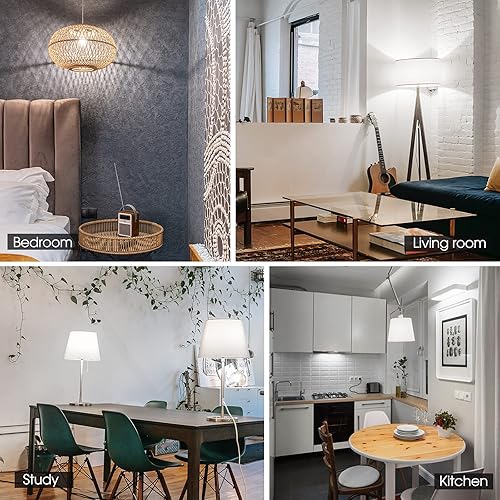 Miniatura 7 de Energetic - Base LED GU24, forma A19, equivalente a 60 vatios (8.5 W), luz diurna de 5000 K, 800 lúmenes, no regulable, bombilla LED de 2 pines,