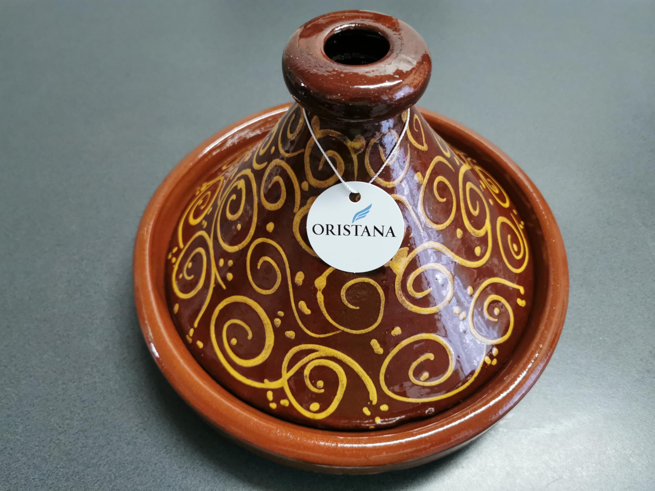Marokkanische Tajine, Kochtopf, Gartopf, Schmortopf, für 4-5 Personen, original aus Marokko, handgetöpfert aus Marokko, frei von Schadstoffe