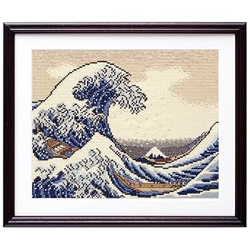 山羽斌士、安房朝光、希少な額装用画集より、美品、新品額装付 Amazon | オリムパス製絲 クロスステッチ 刺しゅうキット 北斎画