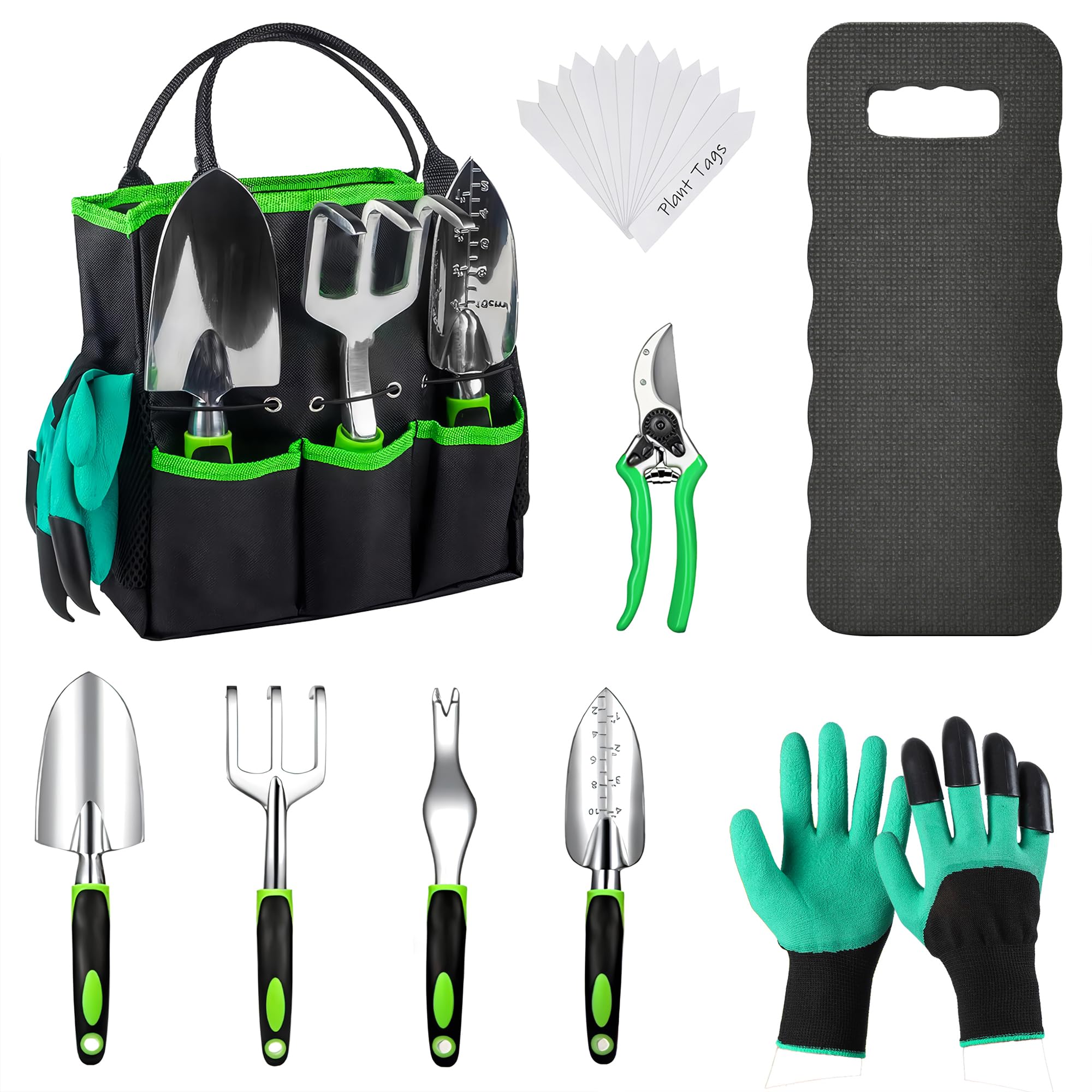 Gardening Tools Set, 23-Piece Heavy Duty Ergonomic Garden Hand Tools with Storage Tote, K…