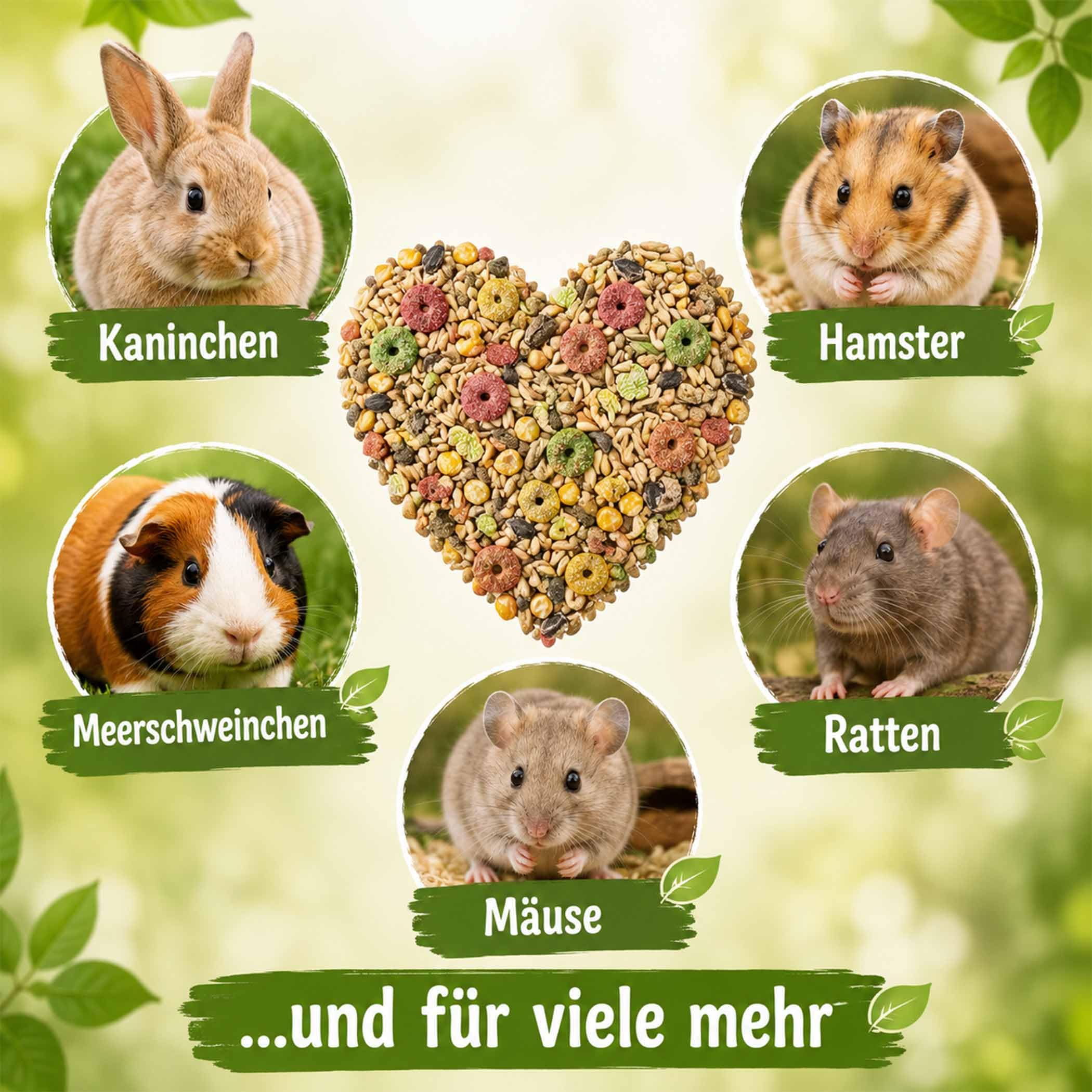 Samore | 25 kg Nagerfutter für Zwergkaninchen, Meerschweinchen, Hamster und Kaninchen | Kleintierfutter | Nährstoffreiches, ausgewogenes Hauptfutter | Artgerechter und natürlicher Energiespender