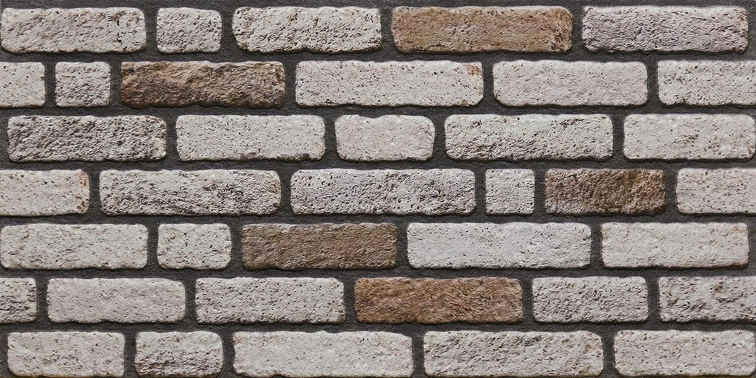 Grace Baltic, pannelli da parete 3D effetto mattone, rivestimento in pietra, rivestimento in polistirolo, per soggiorno, cucina, bagno, balcone, camera da letto, retro del bancone e teras (689-052)x5