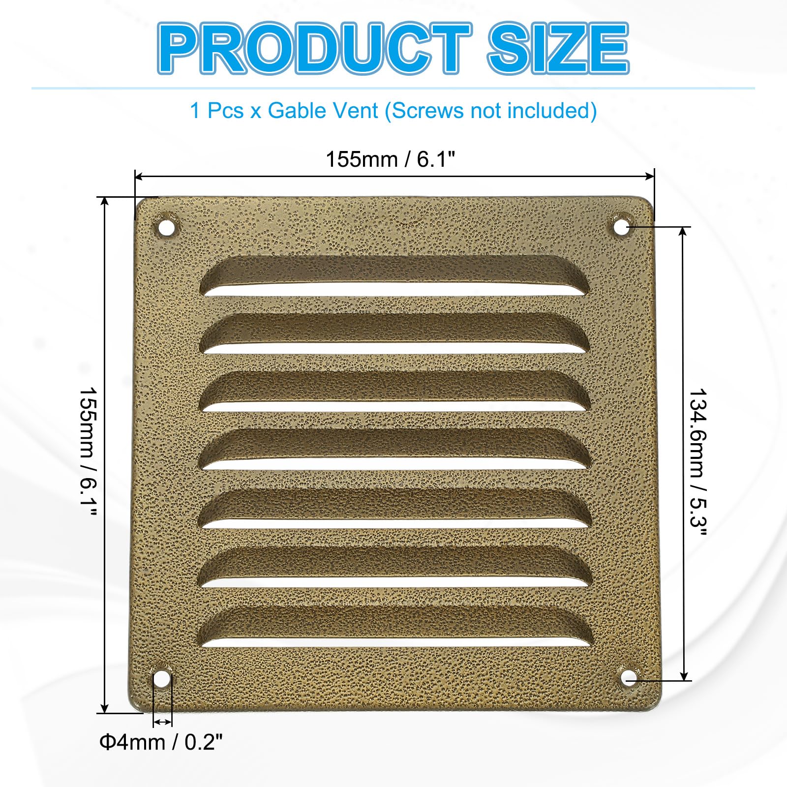 PATIKIL 6x6 Inch Aluminum Vent Cover - Image 2