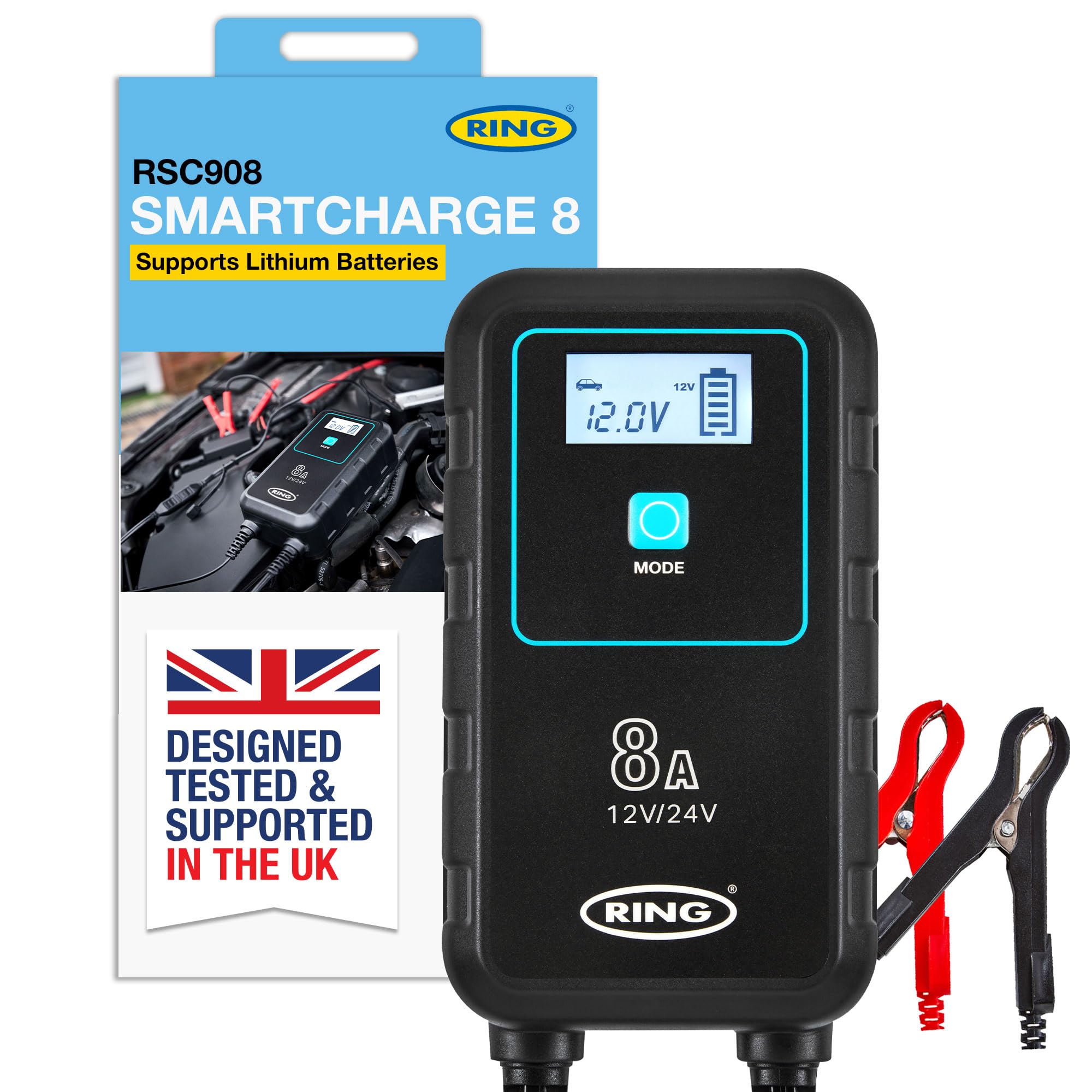 Ring RSC908 8A Smart Charger/Maintainer
