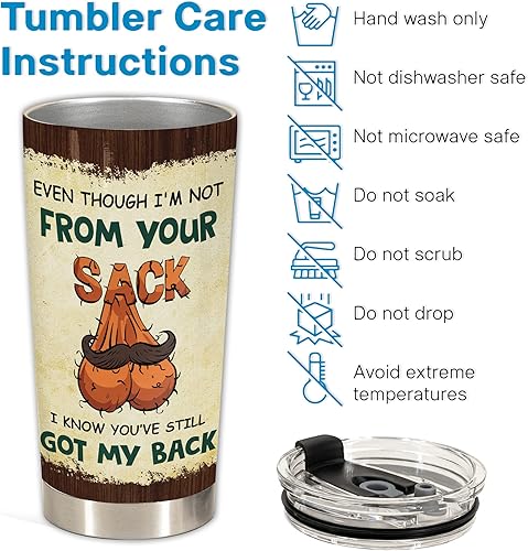 Miniatura 4 de Vaso de regalo de 20 onzas para papá, divertido regalo de cumpleaños o día del padre de hija o hijo para un bono o padrastro, taza de viaje aislada,