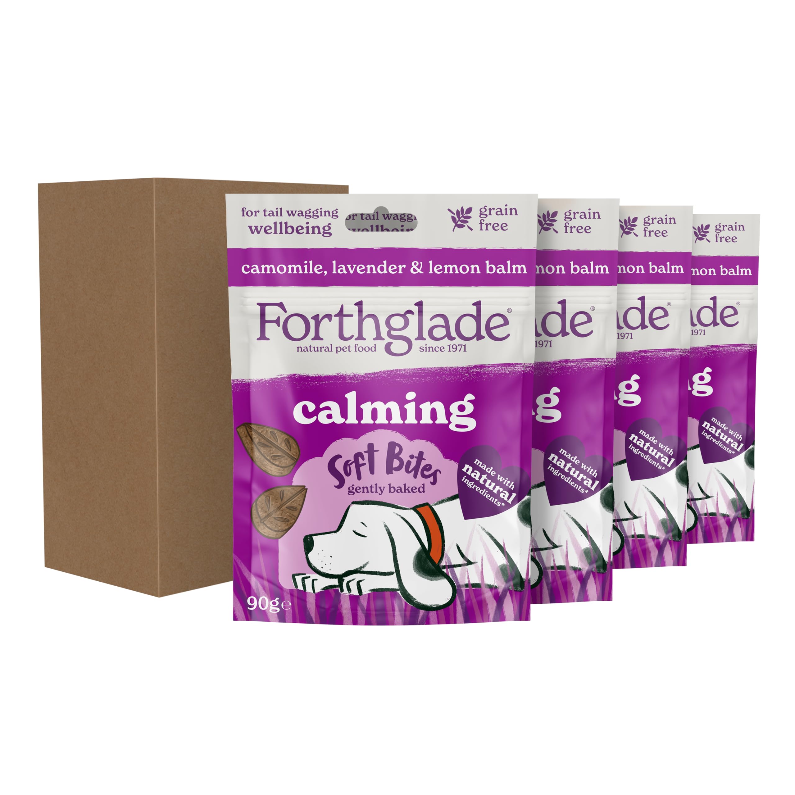 Forthglade Natural Dog Treats (4 x 90g Bags), Hypoallergenic & Grain Free Calming Dog Treats with Camomile - Image 2