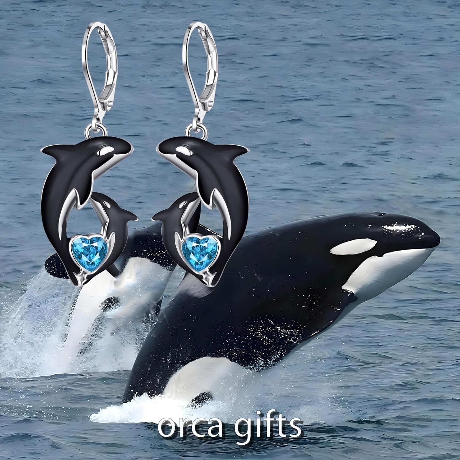 Orca Earrings for Women Orca Killer Whale Dangle Earrings Mothers Day Jewelry Gifts for Women