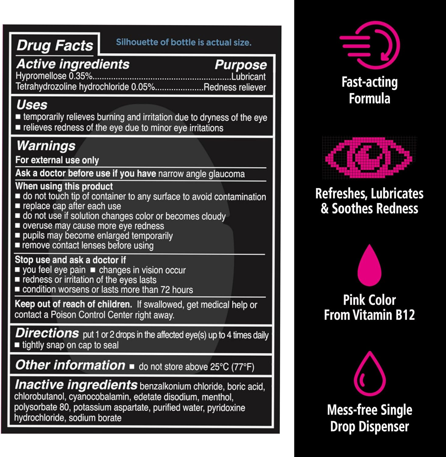 Rohto Digi-Eye Digital Eye Strain Eye Drops, Cooling Eye Strain Relief From Digital Eye Strain Symptoms, Long-Lasting, Soothing Eye Relief, Eye Drops for Red, Tired Eyes 0.4 fl oz Bottle (Pack of 2) - Image 8