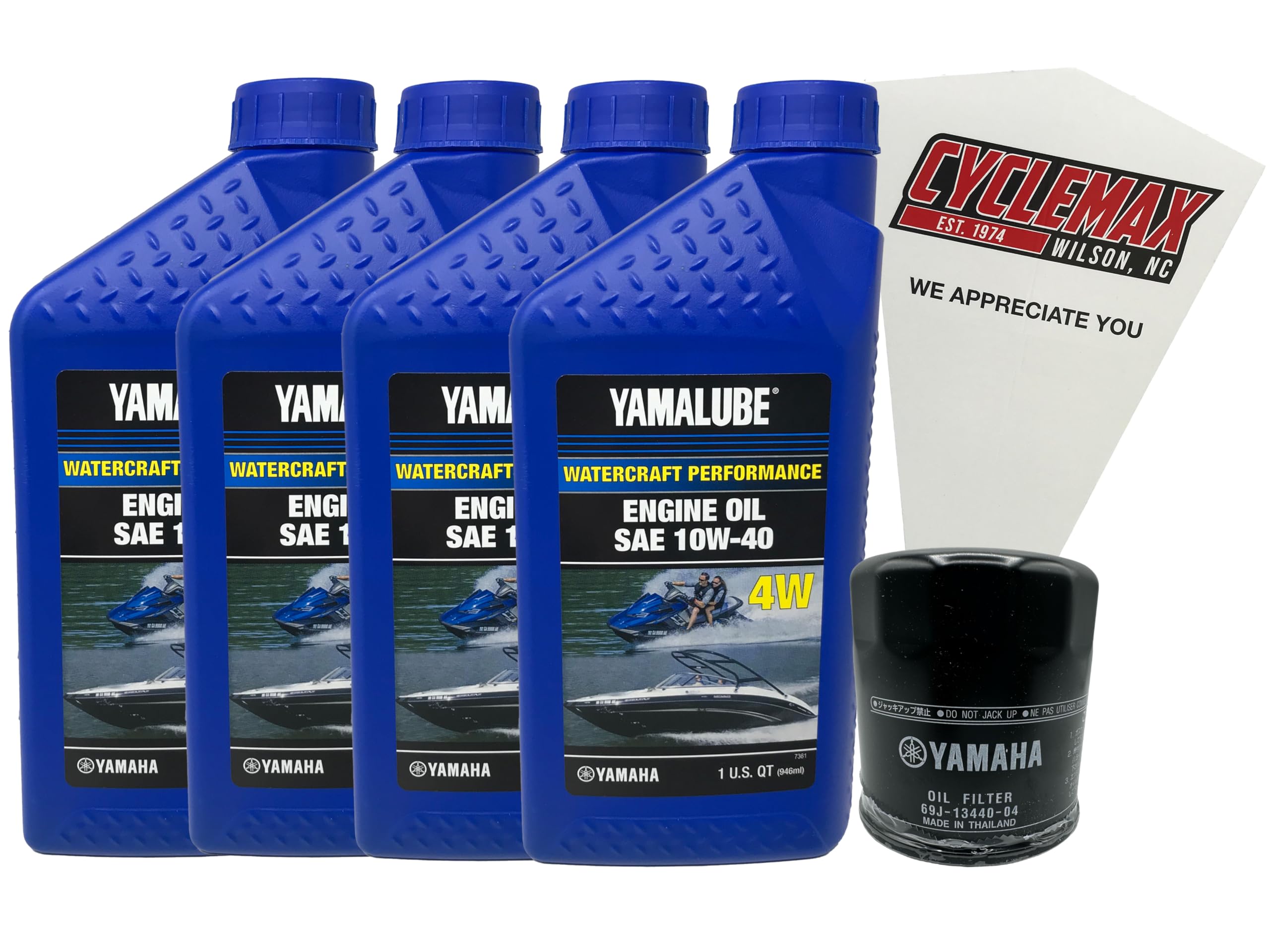 Cyclemax Oil Change Kit compatible with 2020-2024 Yamaha FX HO SHO SVHO FZR FZS VXR VXS GP1800