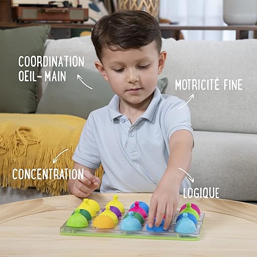 Miniatura 3 de Lalaboom Tablero de 16 piezas de actividades - Juguete educativo Montessori de construcción STEM de forma y color de 18 meses a 4 años - BL710,