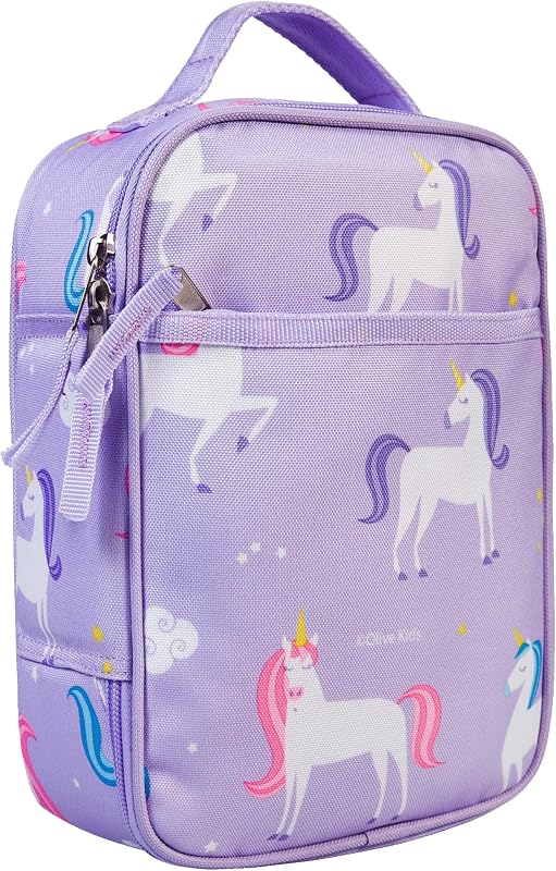 Wildkin ECO rPET Insulated Lunch Bag – Keeps Food Hot or Cold, Easy-Clean Lining, Zippered Pockets & BPA-Free – Boys & Girls, Ideal for School, Travel & Daycare – Unicorn