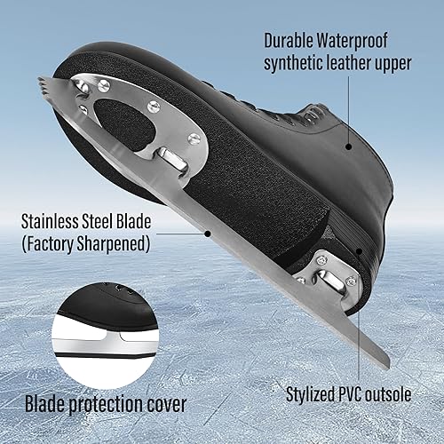 Miniatura 5 de Ice Skates for Women, Adult Figure Skates for Men, Figure Skating Shoes with Velvety Lining for Indoor& Outdoor Rink,Ice Skates Size 5 6 7 8 9 10 11