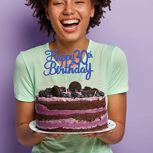 Miniatura 51 de Gyufise 1 decoración para tarta de cumpleaños número 21 con purpurina para tarta de cumpleaños, saludos a 21 años, veintiuno, fabulosa decoración