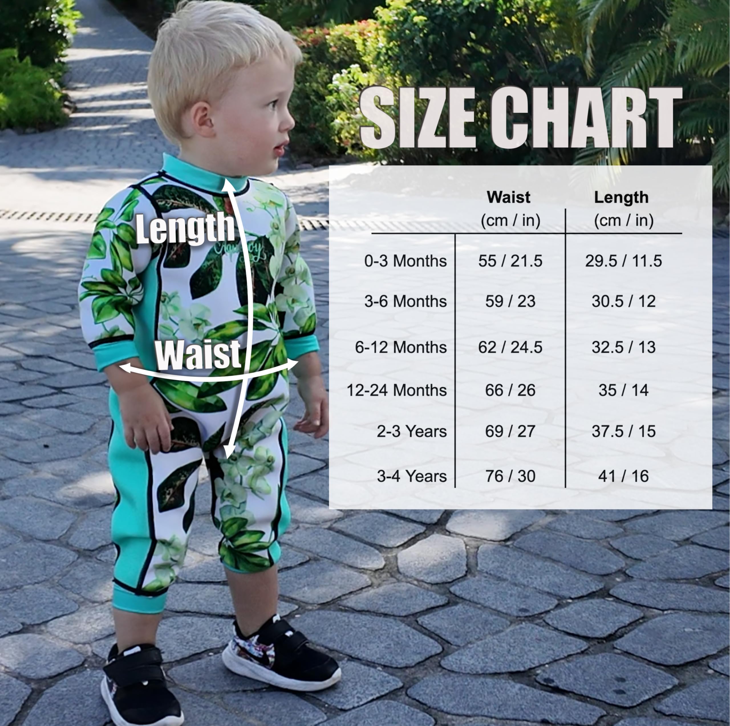 Warmsy Maillot de Bain Isolant pour Enfants | Ensemble Une-pièce Néoprène pour Bébés et Nouveau-nés| Design 2 en 1 | Combinaison de Bain Réversible