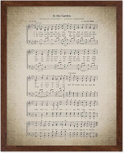 Miniatura 50 de Poster Master Póster vintage con texto en inglés «How Great Thou Art», impresión de partituras de música retro, arte de pared de himnario, regalo