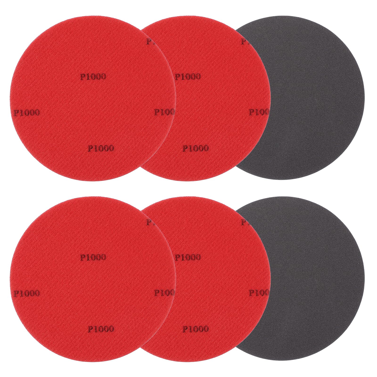 YELARXI Bowling Ball Sanding Pads, Hook and Loop Sanding Sponge Discs - Fitting for (Bowling Ball Polisher - Orbital Sander - Resurfacing) Grit 1000 & 5 Inch & 6 Pack