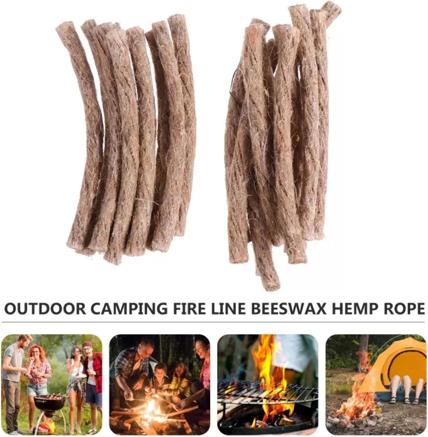 Emergency Fire Starter | Windproof & Waterproof Storm Matches with Waterproof Case & Wax Rope | Survival Gear for Camping, Hiking, Bushcraft, Outdoor Survival