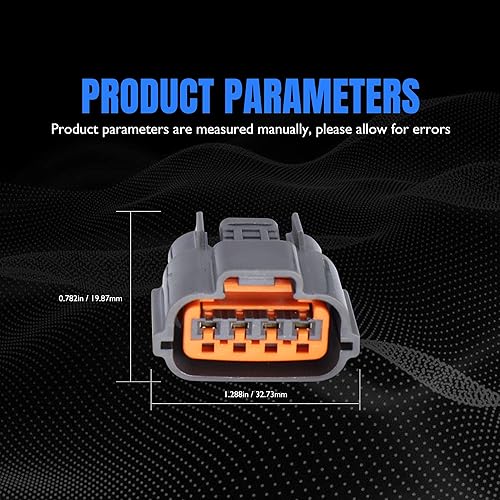 Miniatura 3 de HiSport Arnés de enchufe de reparación del alternador - Conector de 4 pines compatible con Nissan Murano Maxima Mitsubishi KIA