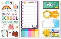 Vista 76 de Xqumoi 12 Pack Teaching is A Work of Heart Sticky Notes Set - Ruler Blackboard Pencil Apple Shape Self-Stick Note Pads Teacher Appreciation Gift