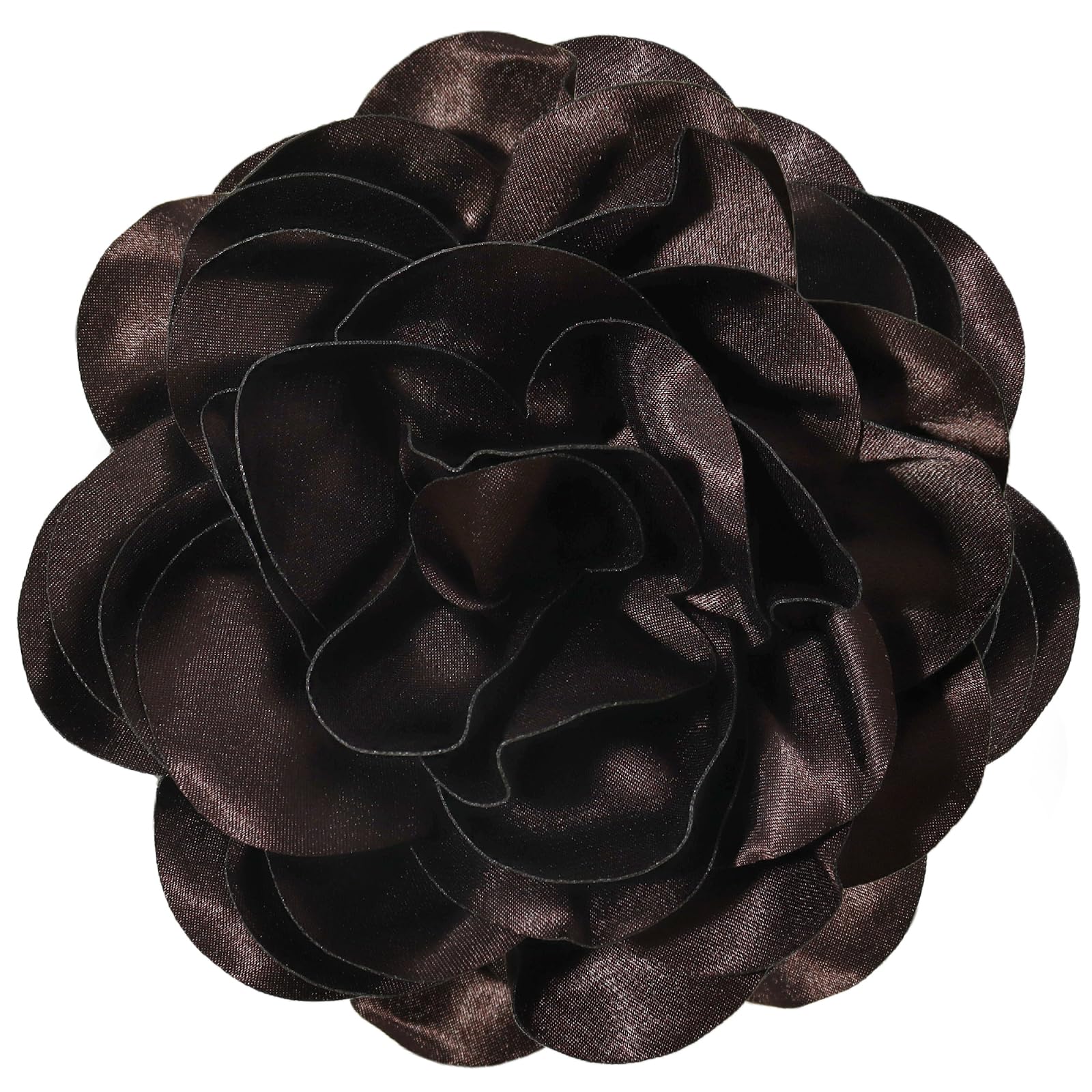 Big Flower Dainty Satin Fabric Rose Flower Brooches Large Rose Flowers Satin Lapel Brooches for Women Wedding Dinner Party Decoration 7.48 Inches