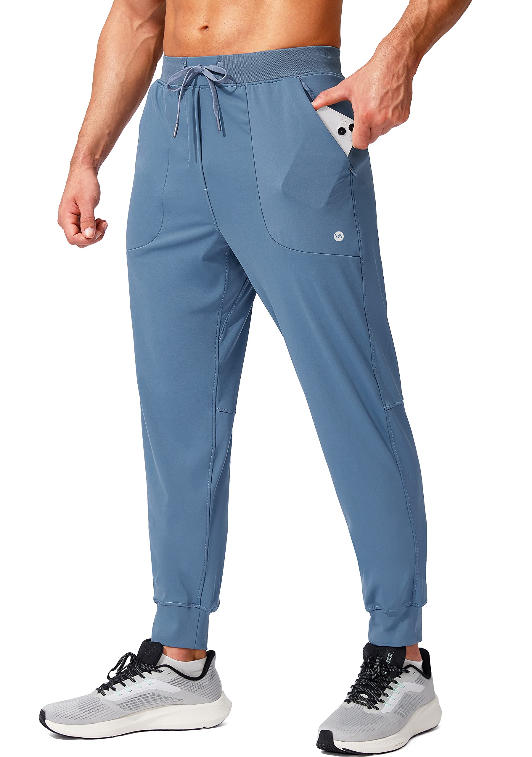 ViodiaMen's Joggers with Zipper Pockets Athletic Running Track Sweatpants for Men Workout Traning Gym Pants