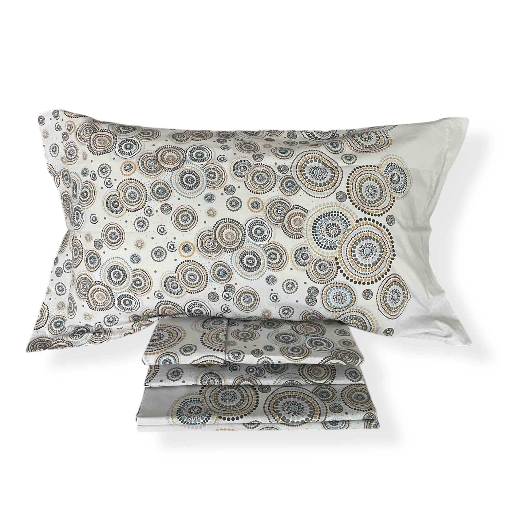 Completo Lenzuola Matrimoniali in Cotone letto due piazze Art. Dea (Grigio)