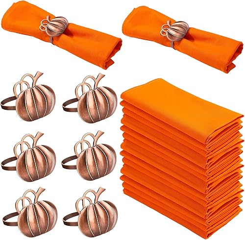 Servilleteros y servilleteros de tela de Acción de Gracias, servilleteros y servilleteros de otoño, mesas de cena de Halloween, servilletas de disponible en Yaxa Colombia