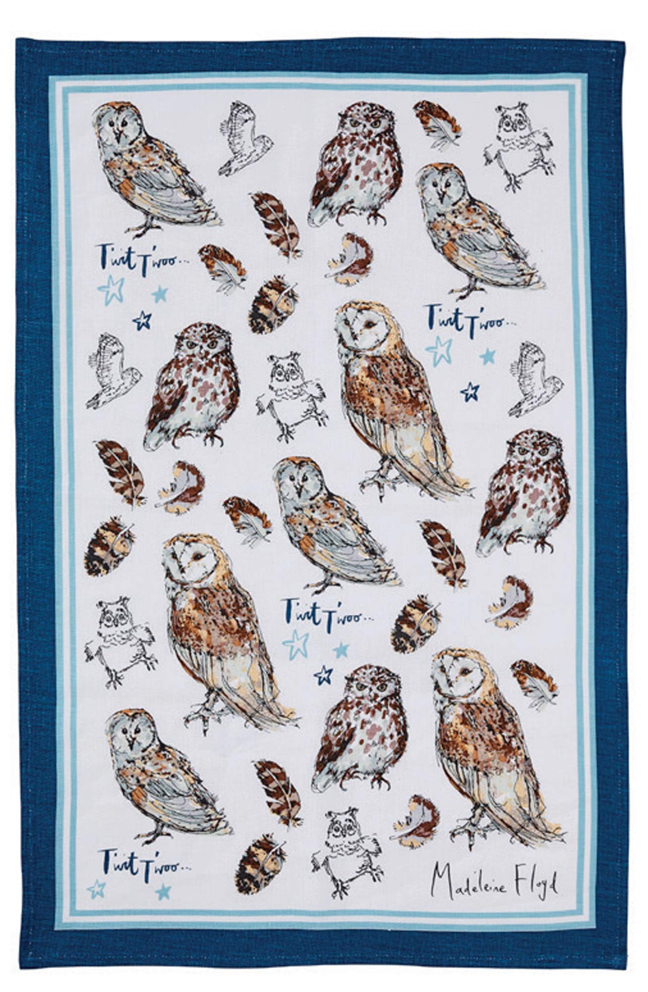 Ulster Weavers Madeleine Floyd Owls Linen Tea Towel