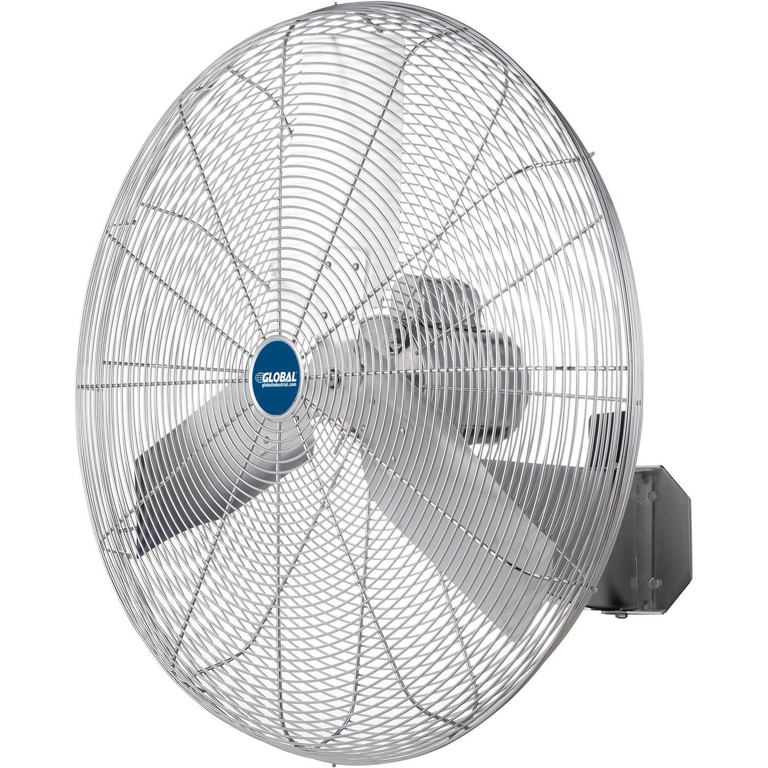 30" Dia Washdown Rated Stainless Steel Wall Mount Fan by Global Industrial – Stainless Steel, Silver, Model HVW-30SS