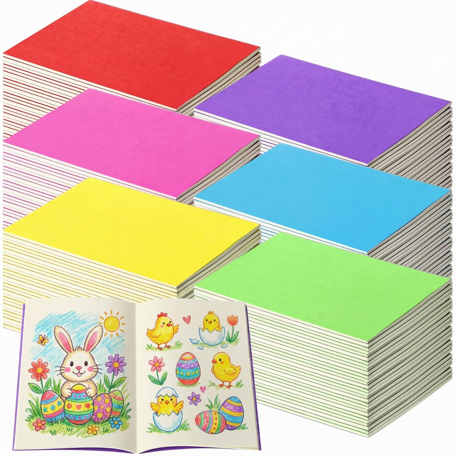 Thenshop 30 Pcs A5 Kraft Notebooks Blank Journal Bulk Unlined Paper Sketchbooks Composition Notebooks 60 Pages 8.3 x 5.5 Inch for Students Office