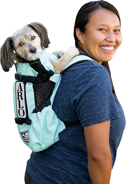 K9 Sport Sack dog backpack on subway