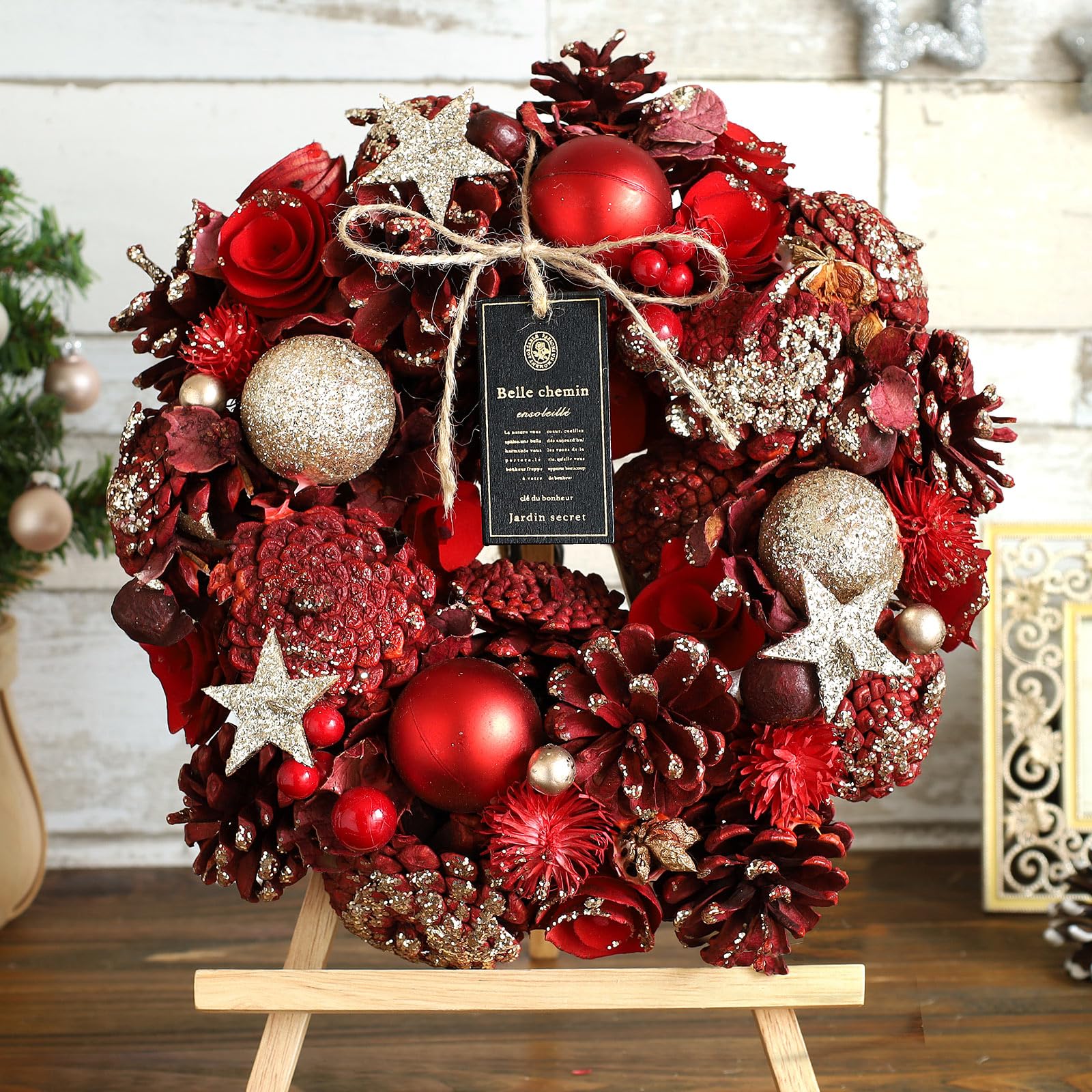 Amazon.co.jp: 花 誕生日 プレゼント クリスマスリース M エトワール