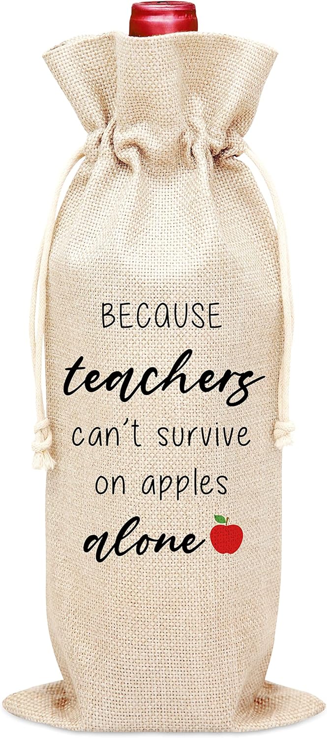 Teacher Appreciation Gift Wine Bag, Wine Bag For Teacher
