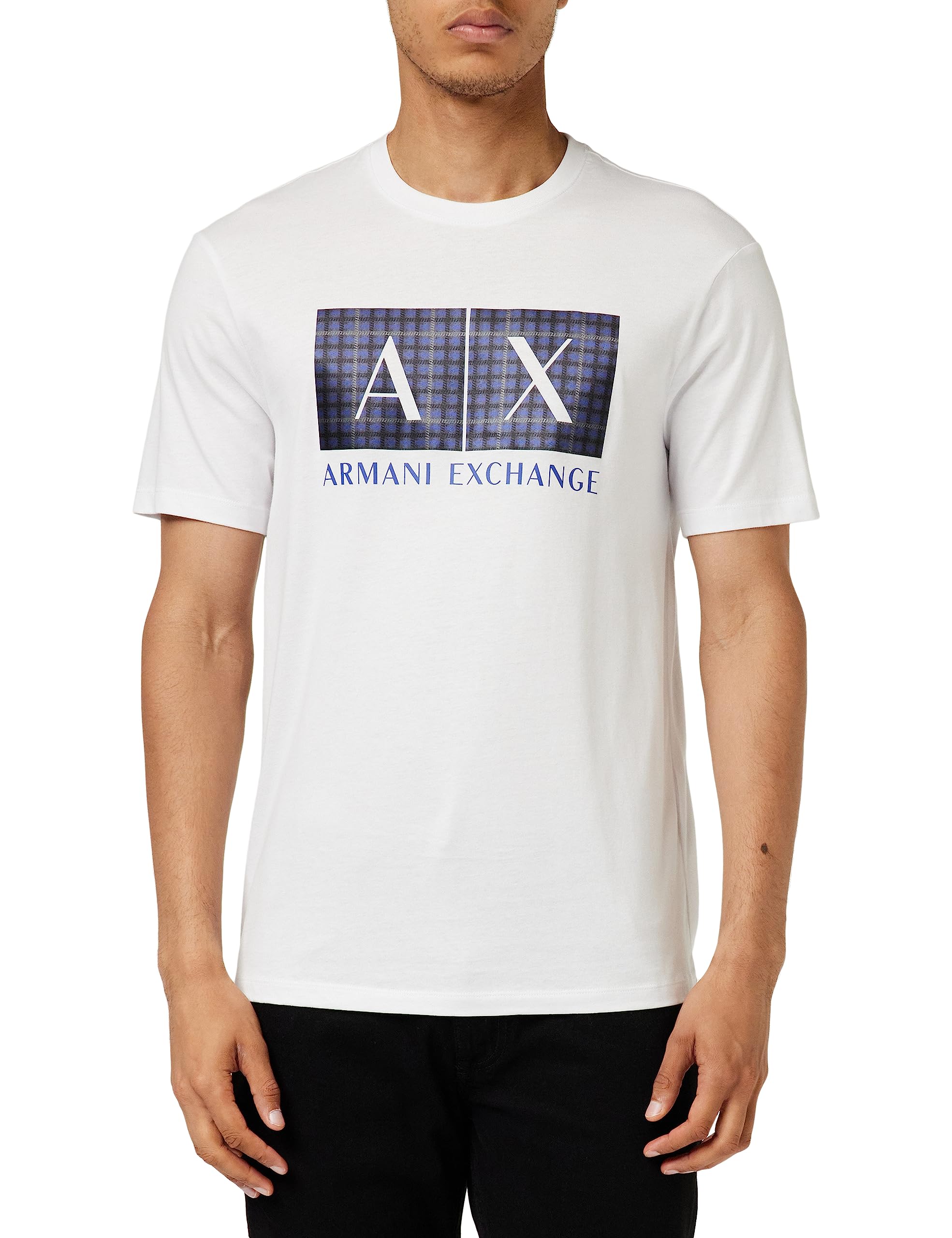 Armani ExchangeMen's Regular Fit Ax Box Logo Tee T-Shirt