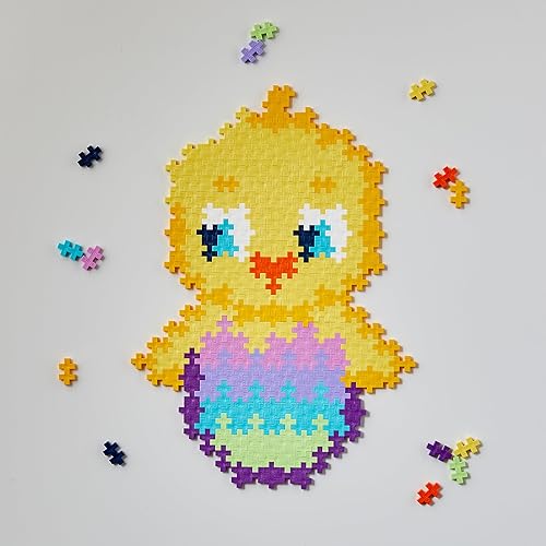 Miniatura 4 de PLUS PLUS - Rompecabezas por número - Pollito de 250 piezas - Tallo de construcción de construcciónjuguete de vapor, mini bloques de rompecabezas