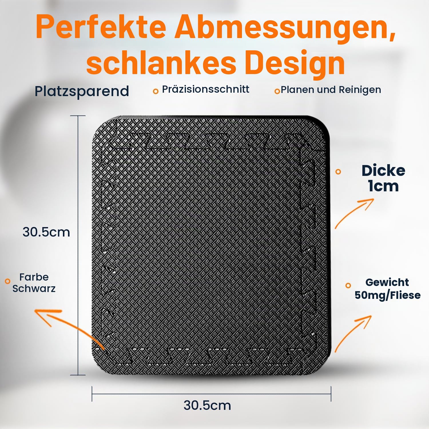 24 St. Bodenschutzmatte Fitness, mit Rand 20 St; Schwarz Viereckig je 30,5x30,5cm, 1cm Dick. Gesamt 175cm X 118cm (2,07m²) Unterlegmatten Schutzmatten Bodenmatten Sportmatten Puzzlematte EVA