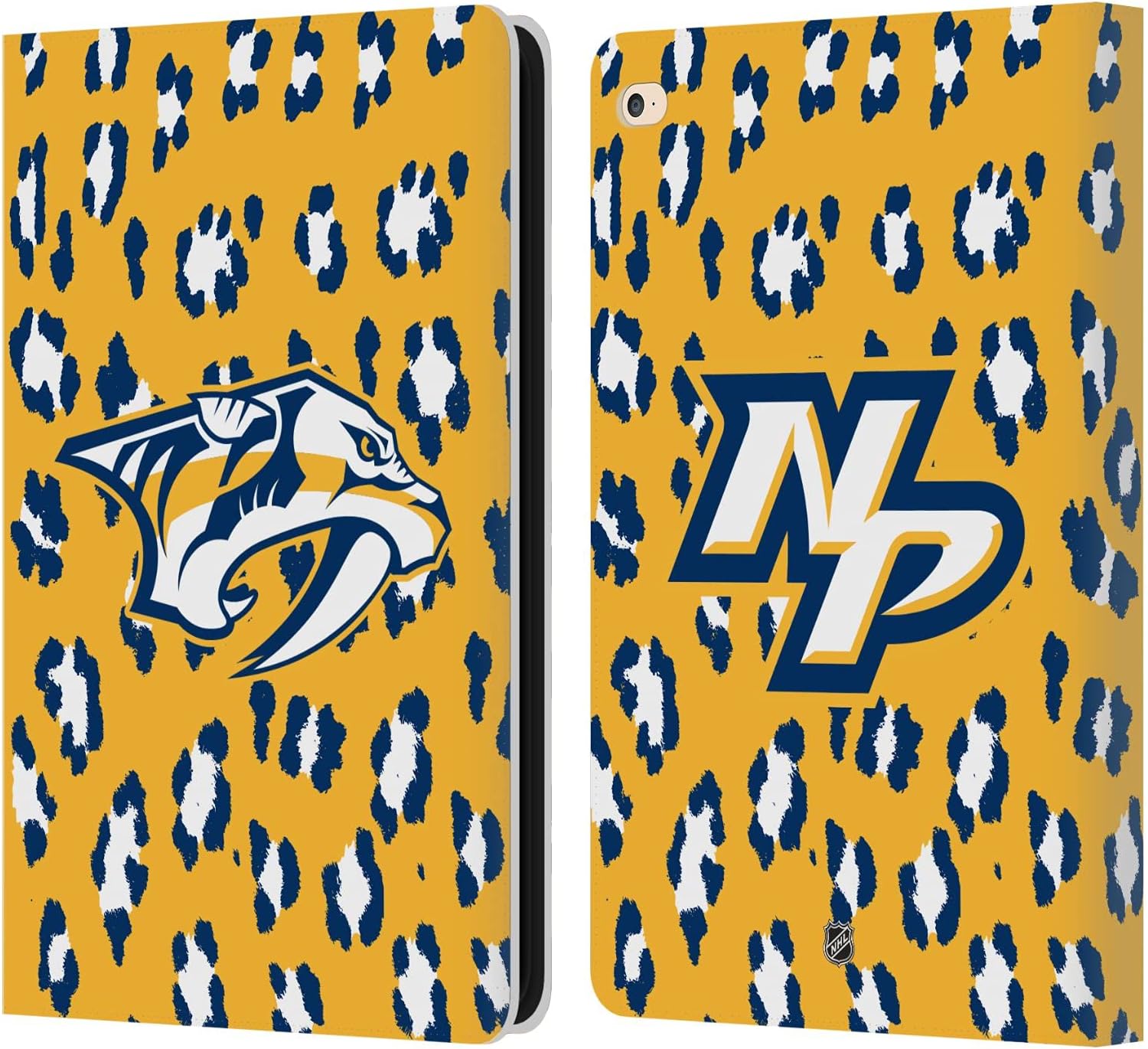 NHL Leopard Patten Leather Wallet Case for iPad Air 2 (2014)