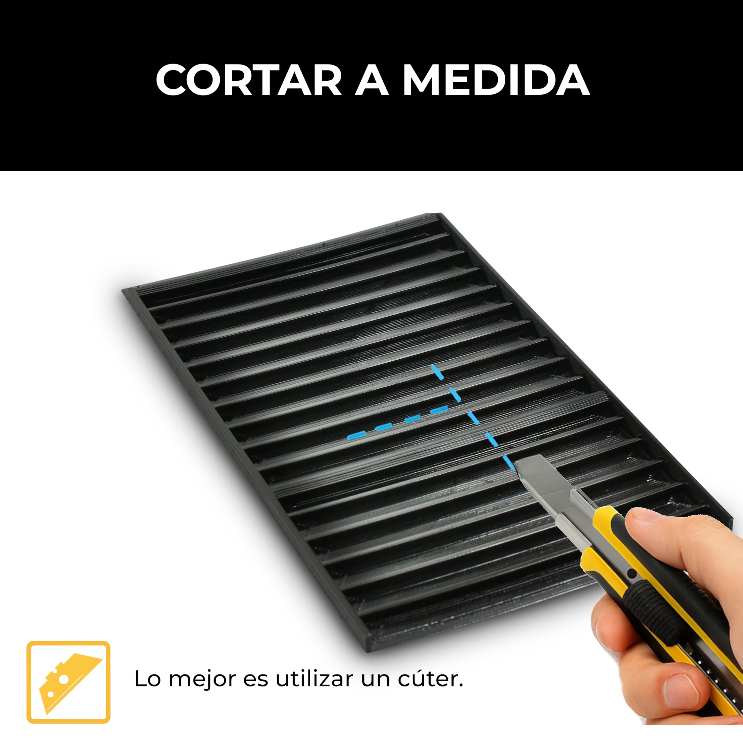 Alfombra para Lavar Oro de Goma, Negra, Resistente, Alfombra para Oro, Recortable, Alfombra para canaleta Oro, construya Usted Mismo su canaleta para Lavar Oro.