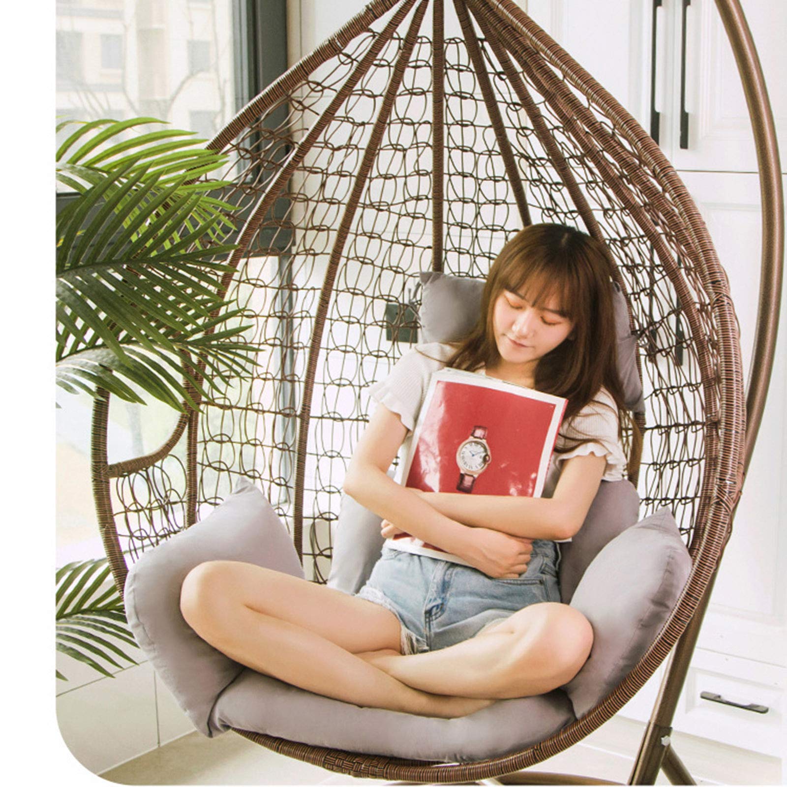 Hammock Chair Cushion, Outdoor Waterproof Hanging Basket Swing Chair  Cushions, Hanging Egg Hammock Chair Pads with Head Pillow (Gray, only  Cushions) : Buy Online at Best Price in KSA - Souq is