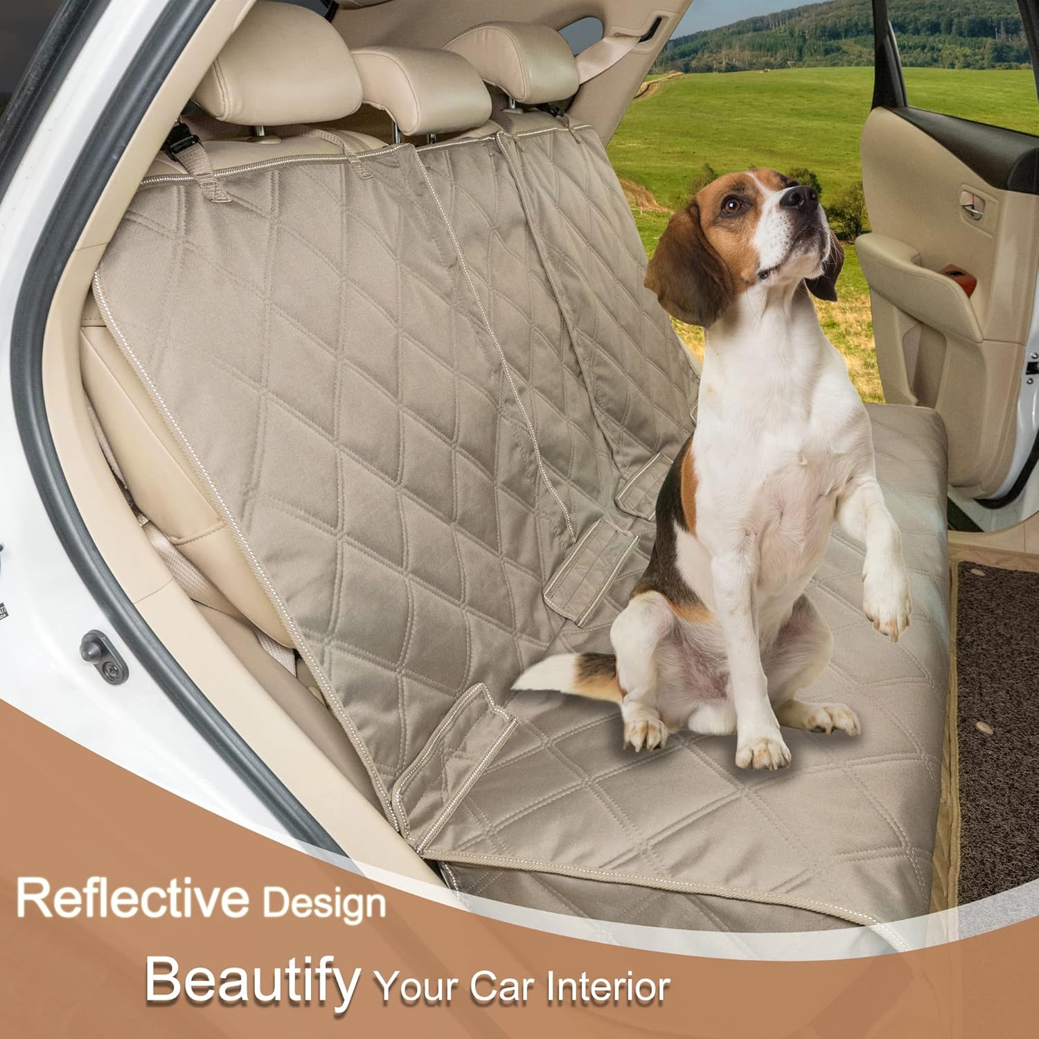 YESYEES Car Bench Seat Covers for Dogs & Car Seat Covers for Dogs with Hammock : Pet Supplies