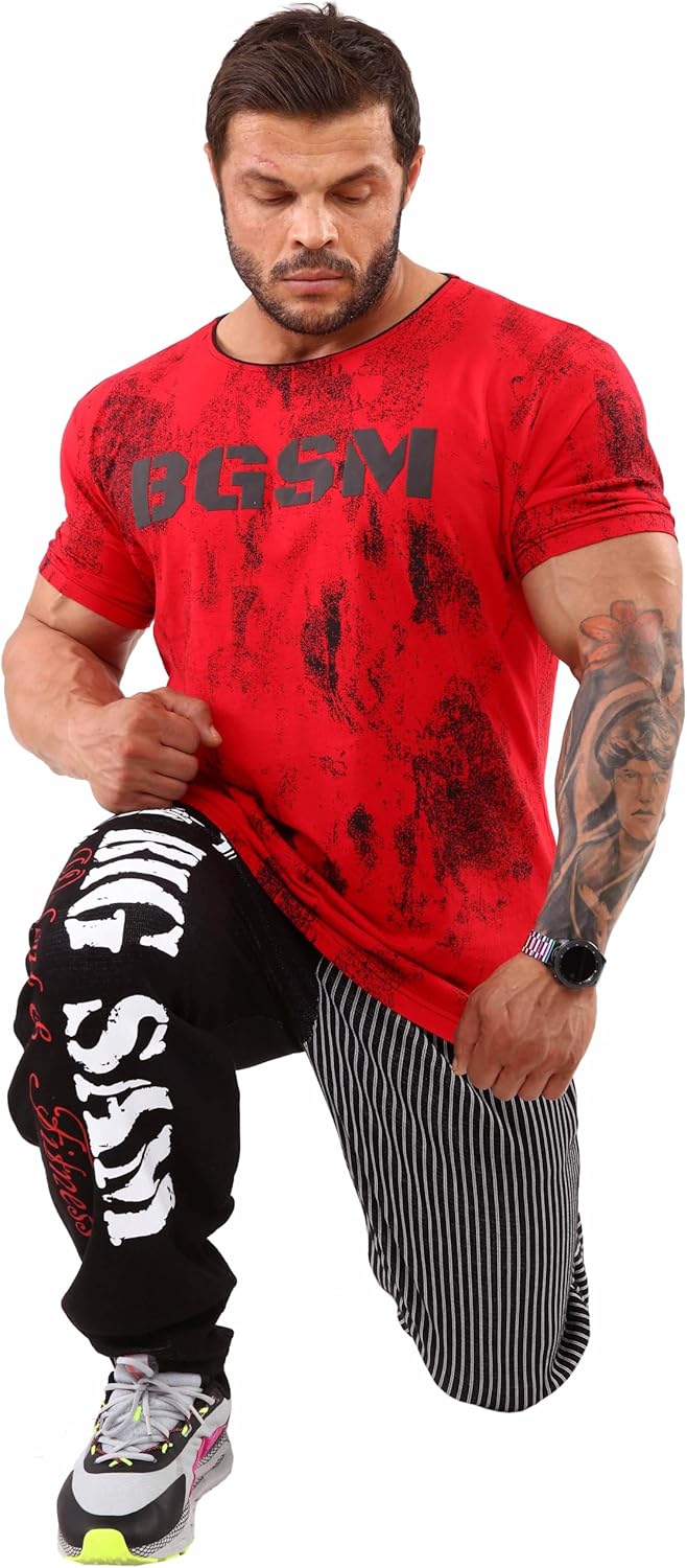 BIG SAM SPORTSWEAR COMPANY Men's Sweatpants with Pockets, Men's Bodybuilding Workout Comfort Design Baggy Muscle Pant