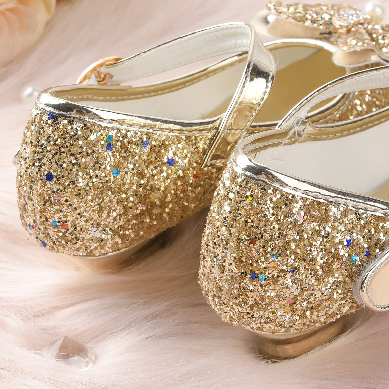 JerrisApparel Zapatos de Vestir Princesa para Niñas Mary Janes Boda Cumpleaños Fiesta