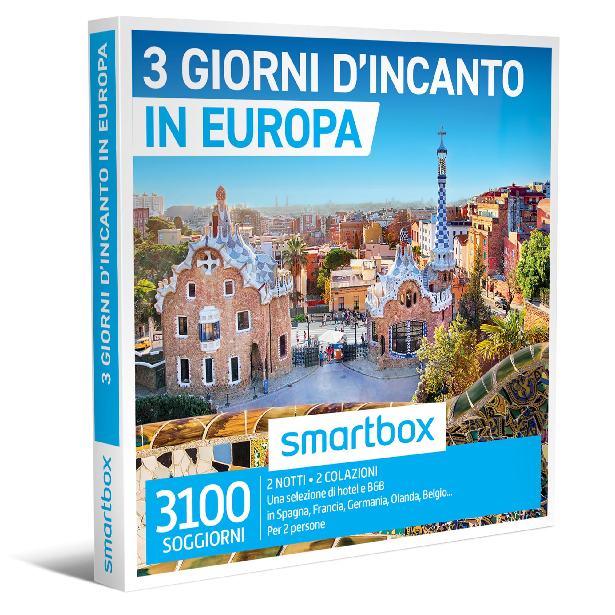 Smartbox - Cofanetto Regalo 3 Giorni d'incanto in Europa - Idea Regalo Originale - Due Notti con Colazione per 2 Persone