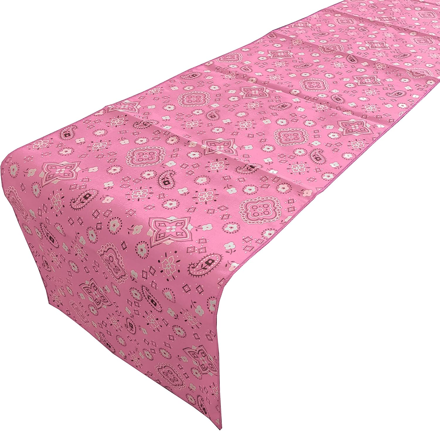 Zen Creative Designs Cotton Bandana Paisley Floral Print Table Runner Kids Bedroom Event Party Table Decor (12" by 144", Navy)