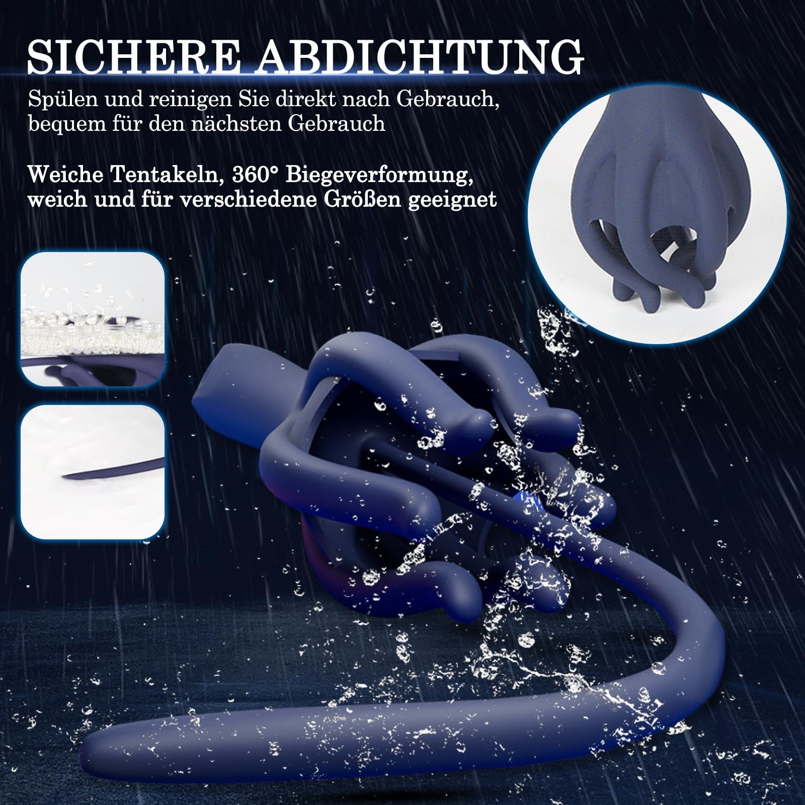 BDSMYEE Dilatateur Urétral en Silicone Électrique Stimulante Sonde Urétrale, 10 Modes de Vibration, 3 Intensités de Vibration, Pénis Masturbateur Jouet Sexuel pour Hommes
