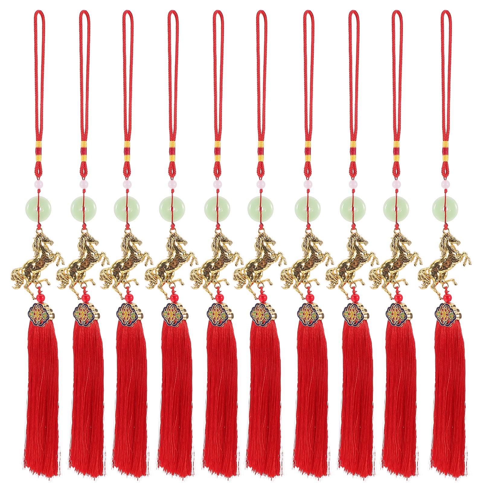 Décoration Cheval 2026 : 10 suspensions Feng Shui à nœud chinois rouge