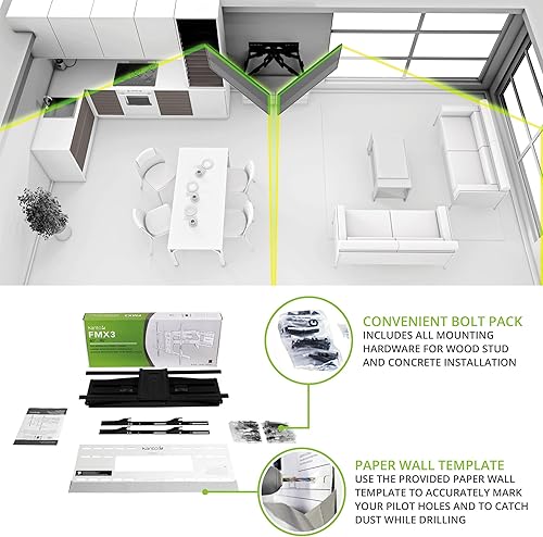 Miniatura 5 de Kanto Full movimiento Mount TVS FMX3 Negro
