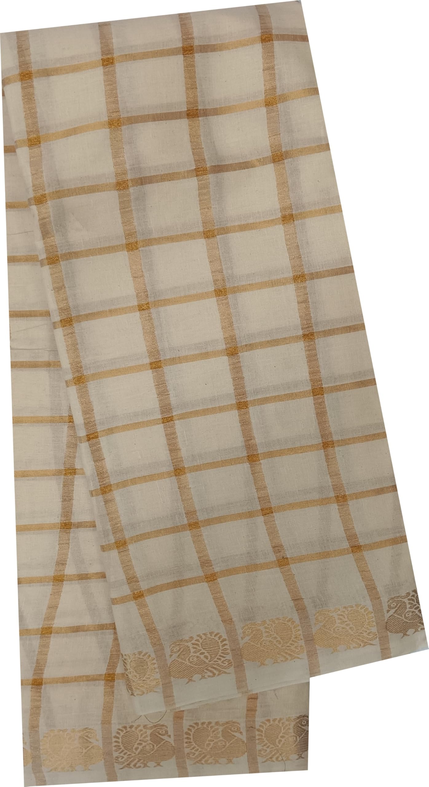 Madurai Sungudi Cotton Sarees- Bengal Checks (Pavithra checks) Annam Border sarees for Women (With Blouse Running)-picture-31