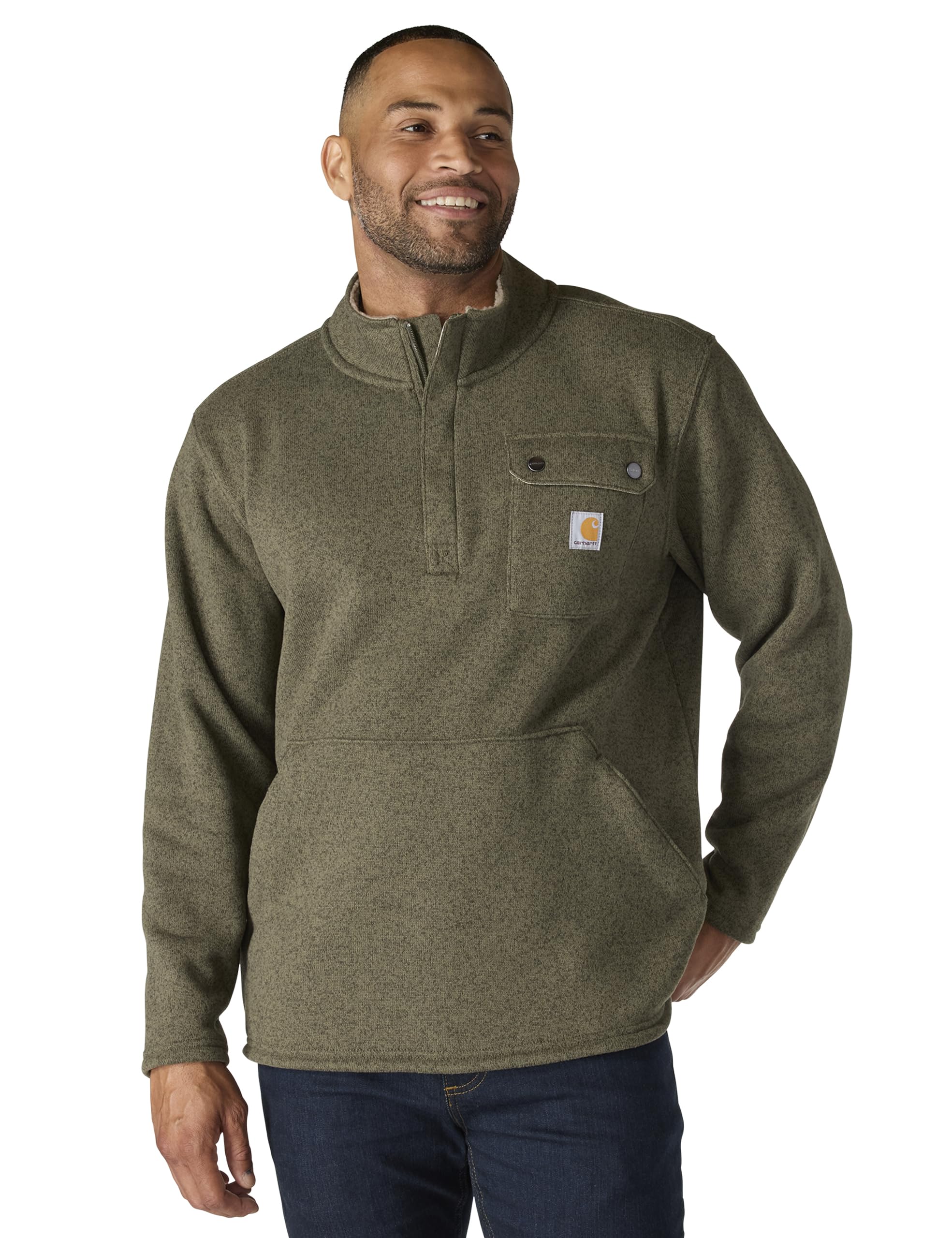 Carhartt Men's 106378 Relaxed Fit Midweight Quarter-Zip Pocket